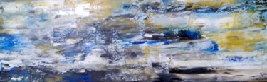 Painting titled "Abstraction marine…" by Belas, Original Artwork, Oil