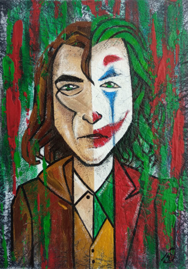 Картина под названием "Joker" - Yulia Belasla, Подлинное произведение искусства, Акрил