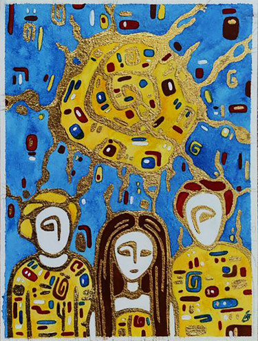 Pintura intitulada "Under the Sun" por Yulia Belasla, Obras de arte originais, Aquarela