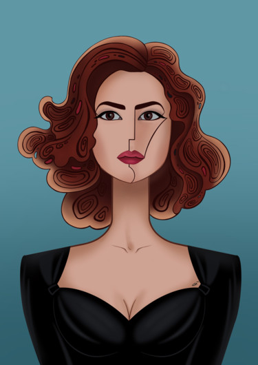 Digital Arts titled "Monica Belluci" by Yulia Belasla, Original Artwork, 2D Digital Work
