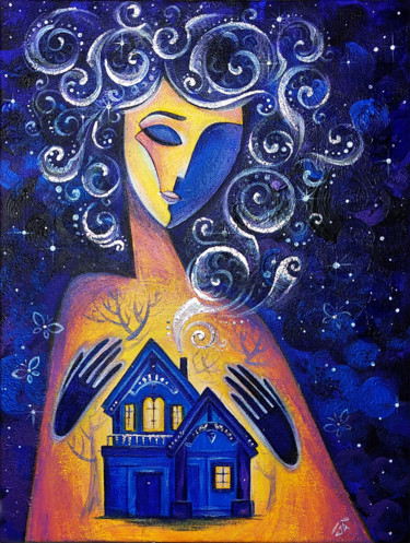 Painting titled "Sweet home" by Yulia Belasla, Original Artwork, Acrylic