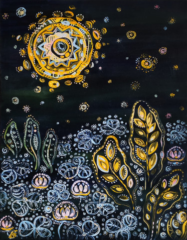 Картина под названием "Sunrise happens and…" - Yulia Belasla, Подлинное произведение искусства, Масло