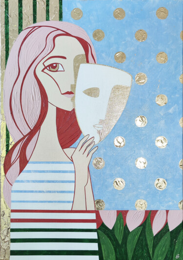 绘画 标题为“Self portrait, acry…” 由Yulia Belasla, 原创艺术品, 丙烯