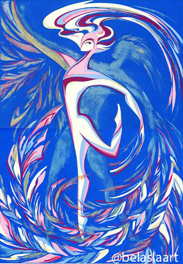 Malerei mit dem Titel "Dance of the Senses" von Yulia Belasla, Original-Kunstwerk, Acryl