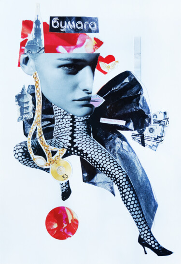 Collages titled "Fashion Collage l" by Yulia Belasla, Original Artwork, Collages