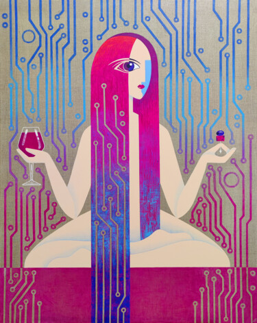 Pintura titulada "Found Zen" por Yulia Belasla, Obra de arte original, Acrílico
