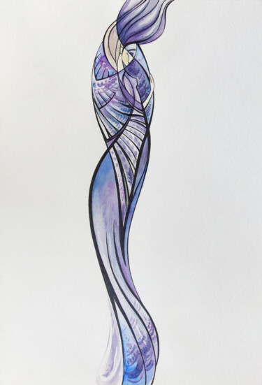 "Lilac wings" başlıklı Tablo Yulia Belasla tarafından, Orijinal sanat, Suluboya