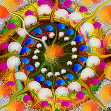 Artes digitais intitulada "Mandala da Simplici…" por Belcrei Du'Brasil, Obras de arte originais, Pintura digital