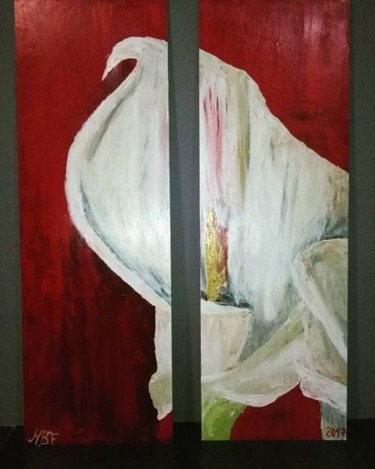 Pintura titulada "Corazón Desnudo" por Belen Frattesi, Obra de arte original