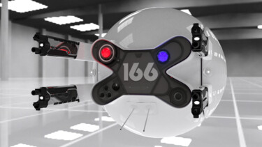 Arts numériques intitulée "Drone166" par Belfeygor, Œuvre d'art originale, Modélisation 3D