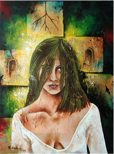 Painting titled "Virgo" by Belinda Flores-Shinshillas, Original Artwork