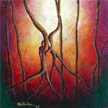 Painting titled "Swamo's Roots" by Belinda Flores-Shinshillas, Original Artwork