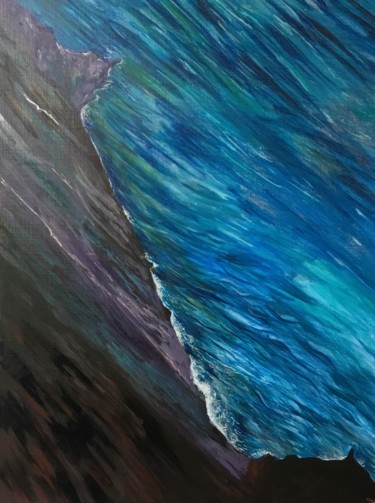 Peinture intitulée "FALAISES DIABOLIQUES" par Beline Loeb, Œuvre d'art originale, Acrylique