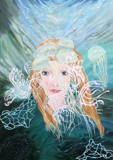 Painting titled "ABYSSE" by Beline Loeb, Original Artwork, Acrylic