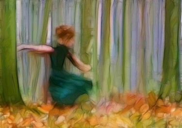 Arte digitale intitolato "dans la forêt" da Eric Belin, Opera d'arte originale, Pittura digitale
