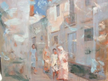 Painting titled "Descente de Sidi Bo…" by Abdelkader Belkhorissat, Original Artwork