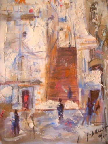 Painting titled "SIDI EL HOUARI  ORAN" by Abdelkader Belkhorissat, Original Artwork, Oil