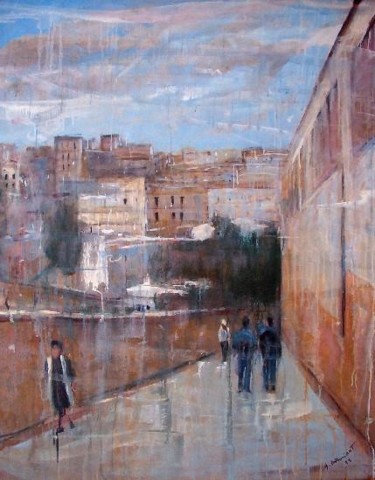 Peinture intitulée "sidi el houari sous…" par Abdelkader Belkhorissat, Œuvre d'art originale