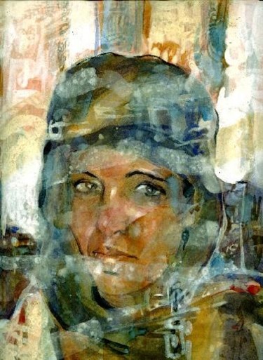 Peinture intitulée "femme sud" par Abdelkader Belkhorissat, Œuvre d'art originale