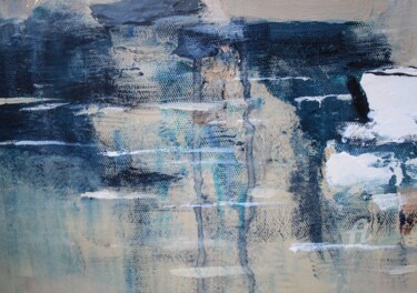 Pintura intitulada "Abstract blue" por Ok Belkina, Obras de arte originais, Acrílico
