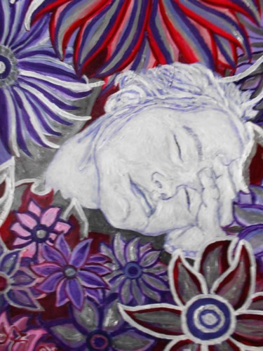 Pintura titulada "La petite fleur" por Andrea Schimböck-Marock, Obra de arte original, Acrílico