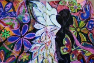 Painting titled "L'Ange floral" by Andrea Schimböck-Marock, Original Artwork