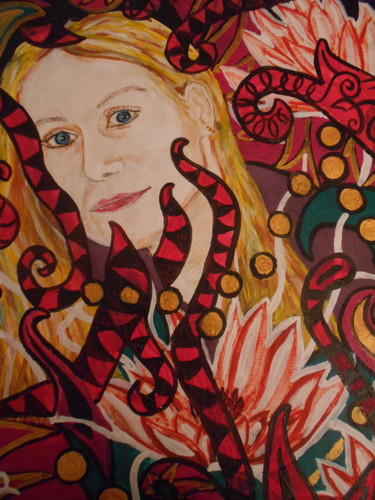 Картина под названием "La decorata" - Andrea Schimböck-Marock, Подлинное произведение искусства, Акрил