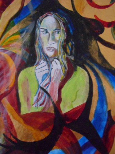 Malerei mit dem Titel "L'invidiosa" von Andrea Schimböck-Marock, Original-Kunstwerk, Acryl