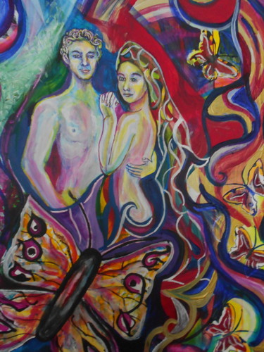 Schilderij getiteld "L'amour et liberté" door Andrea Schimböck-Marock, Origineel Kunstwerk, Acryl