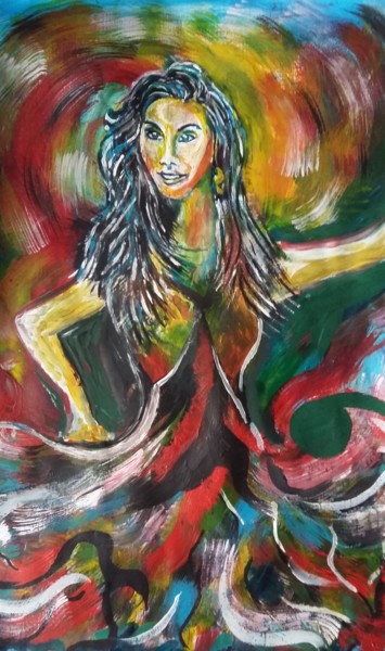 Painting titled "Bailando contigo" by Andrea Schimböck-Marock, Original Artwork