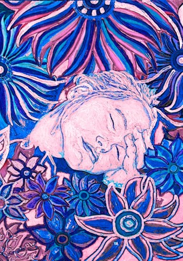 Malerei mit dem Titel "Dreaming" von Andrea Schimböck-Marock, Original-Kunstwerk