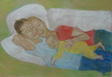 Drawing titled "Full of Harmony" by Andrea Schimböck-Marock, Original Artwork, Chalk