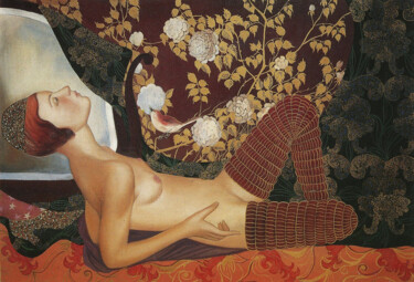 Картина под названием "Антисаломея" - Белла Матвеева, Подлинное произведение искусства, Масло