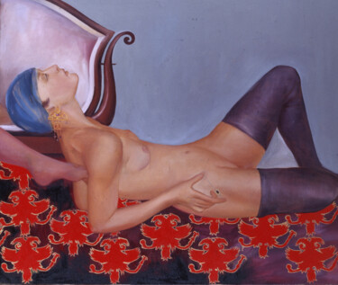 Картина под названием "Булавка (диптих)(ча…" - Белла Матвеева, Подлинное произведение искусства, Масло