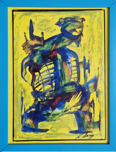 Malerei mit dem Titel "Ads blue" von Bellasartes Caldas Novas, Original-Kunstwerk, Acryl