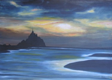 Painting titled "Mont St Michel" by Danielle Belle Josse, Original Artwork