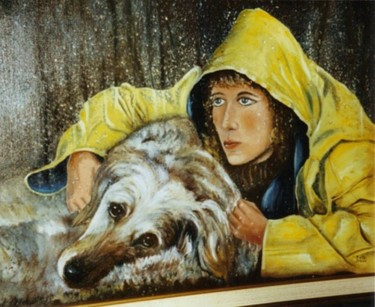 Pintura titulada "Pluie" por Danielle Belle Josse, Obra de arte original