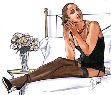 Peinture intitulée "Jennifer Lopez" par Jean-Luc Bellini, Œuvre d'art originale, Huile