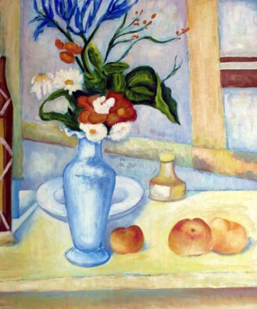 Peinture intitulée "Hommage à Cézanne" par Jean-Luc Bellini, Œuvre d'art originale, Huile