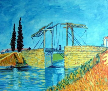 Peinture intitulée "Hommage à Van Gogh" par Jean-Luc Bellini, Œuvre d'art originale, Huile