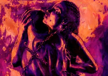 Arts numériques intitulée "Esclave et Amour" par Jean-Luc Bellini, Œuvre d'art originale, Peinture numérique