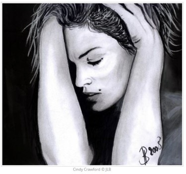 Peinture intitulée "Cindy Crowford" par Jean-Luc Bellini, Œuvre d'art originale, Huile
