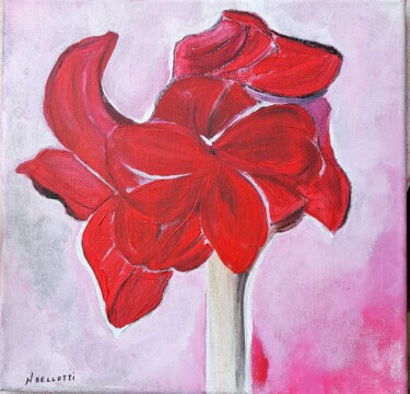 Peinture intitulée "Amaryllis 2023" par Atelier Nb, Œuvre d'art originale, Acrylique