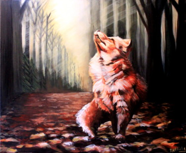 Painting titled "fox.jpg" by Bellule' Art, Original Artwork, Acrylic