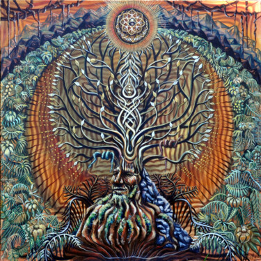 Картина под названием "Matibhrama" - Bellule' Art, Подлинное произведение искусства, Акрил Установлен на Деревянная рама для…