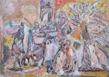 Pittura intitolato "AU MAROC" da Claudine Gregoire (Claudine BELMAS-GREGOIRE), Opera d'arte originale, Acrilico