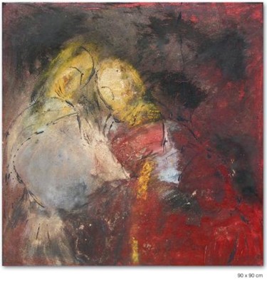 Pittura intitolato "Les fiancés Holland…" da Claudine Gregoire (Claudine BELMAS-GREGOIRE), Opera d'arte originale