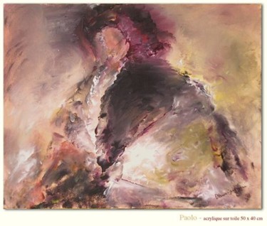 Pintura intitulada "PAOLO (série Dilett…" por Claudine Gregoire (Claudine BELMAS-GREGOIRE), Obras de arte originais, Óleo
