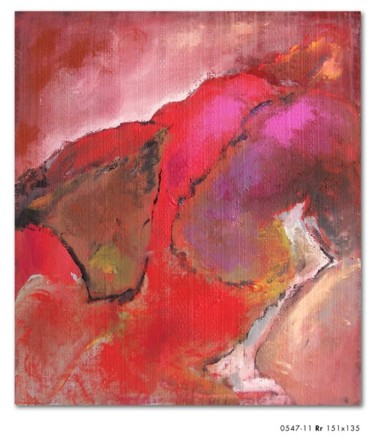 Painting titled "0547 ROBE ROUGE ENE…" by Claudine Gregoire (Claudine BELMAS-GREGOIRE), Original Artwork