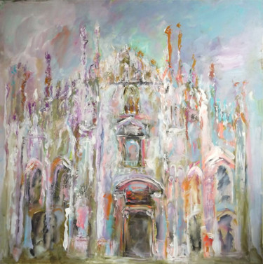 Painting titled "0722-15-il-duomo-2-…" by Claudine Gregoire (Claudine BELMAS-GREGOIRE), Original Artwork, Acrylic